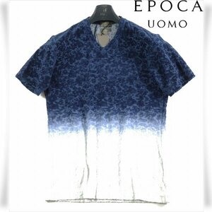 新品1円～★定価4.8万エポカ ウォモ EPOCA UOMO 日本製 PRIMA COLLECTION 半袖 フラワーパイルグラデーションカットソー 48 L ◆1160◆