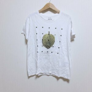 s599　e.m zucca　ズッカ　ホワイト　半袖　Tシャツ　カットソー　M　【メ便】