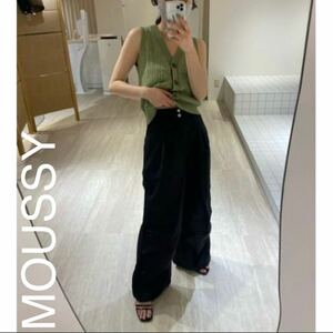 MOUSSY パンツ　マウジー　パラシュート　レディースサイズ1 美品　黒　イージーパンツ　ボトムス　ブラック　ルーズパンツ　シャカパン