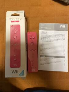 Nintendo Wiiリモコン ピンク RVL-003 任天堂 元箱付 1785-03-10-2