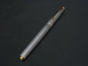 1円■美品■ PARKER パーカー SV925 ペン先 14K 585 14金 万年筆 筆記用具 文房具 ステーショナリー レディース メンズ シルバー系 FA6542