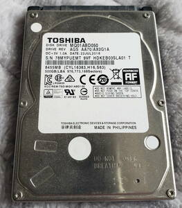 TOSHIBA 500GB HDD 2.5inch(MQ01ABD050)-送料込-