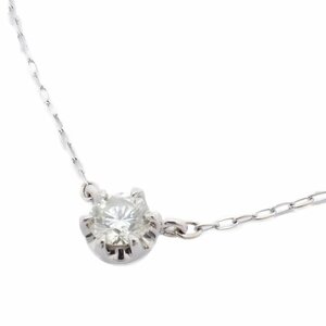 4℃ ヨンドシー 一粒 ネックレス K18WG/ダイヤモンド0.158ct【いおき質店】