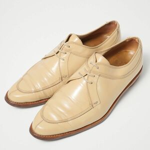 W1210△フランス製*パラブーツ/Paraboot*レザー*Uチップ*革靴*レースアップ ドレスシューズ*ベージュ*23cm相当