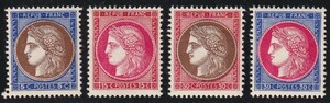 フランス・セレス（国際切手展）＜１９３７年＞（未）４種完
