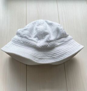 日本製 KANGOL カンゴール/ パイル地 メトロハット/ バケットハット 綿100%/ キッズ 130-150 帽子 小さめ 古着/ 白 ホワイト