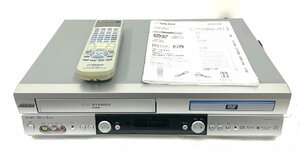 【ジャンク】 Victor ビクター DVDプレーヤー一体型ビデオデッキ HR-DV1 2002年製 AV機器 VHS 再生 リモコン 部品取り