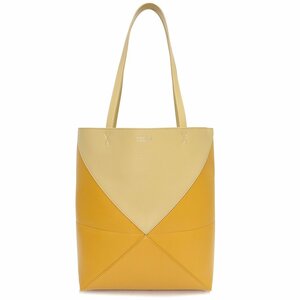 （新品・未使用品）ロエベ LOEWE パズルフォルド トートバッグ シャイニーカーフスキン サンフラワー ダークバター イエロー 黄 A779G50X18