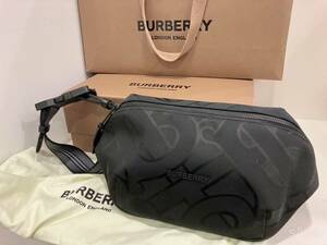◆【未使用】 BURBERRY バーバリー　ボディバッグ ウエストバッグ ソニー バムバッグ ブラック メンズ 箱付き