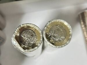 【希少ロ―ル棒金】☆ 東京オリンピック・パラリンピック記念硬貨・貨幣第四次５００円雷神、風神２種2棒100枚セット☆。