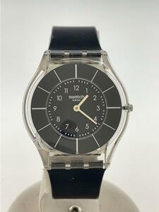 SWATCH◆BLACK CLASSINESSクォーツ腕時計/アナログ/BLK/BLK