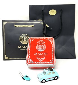 【送料無料　訳アリおまけ付】07　Majani FIATミニカーセット チョコレート6個入 FIATキーホルダー付き マイアーニ　バレンタインデー2024