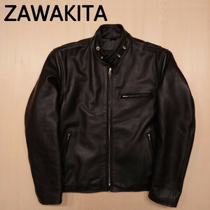 ZAWAKITA ライダースジャケット シングル ブラック レザージャケット 革ジャン ザワキタ サイズM 2311