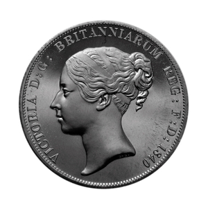 ●アイルランド　1840年(2001年)　ビクトリア女王 / ヤングヘッド　パターン　クラウン白目貨　プルーフライク