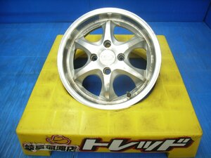 当時物 希少品 入荷 Euro Hart 【 軽自動車 に！】中古 14インチ 5J +45 4H PCD100 4本set 深リム 約50mm フショク