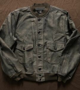 【名作】極美品 RRL 37J1 FLIGHT JACKET ダブルアールエル フライトジャケット カーキ オールドミリタリー デッキ ジャケット XL