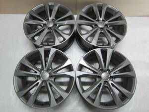 ☆スバル BR / BM レガシィ 純正アルミホイール 17 x 7.5J +55 ハブ径56mm PCD100 x 5H インプレッサ フォレスター XV 等 流用 中古☆