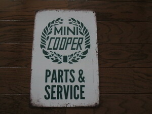 ミニクーパー・サービス看板・英国製・MINI　COOPER★英国車・ジョンクーパーワークス・MG・オースチン・ミニミニ大作戦・BMC・RAC・RR