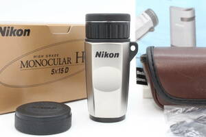 ＜＜化粧箱付き！！＞＞【新級品】NIKON ニコン 単眼鏡 モノキュラー HG5X15D (日本製) ホワイト #LE2024266