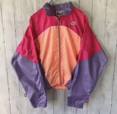 90s NIKE ナイキ ナイロンジャケット ビンテージ　マルチカラー 薄手