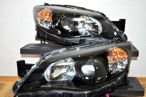 SUBARU GRB GRF GH8 GH7 GH WRX STI インプレッサ HID ヘッドライト 左右 セット ブラック加工 綺麗 ① ICHIKOH 1809 2E