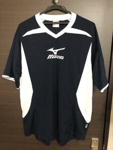 MIZUNO ミズノ ゲームシャツ ユニホーム 紺 Ｌサイズ(used)～サッカー、フットサル、スポーツ、アウトドア等に～