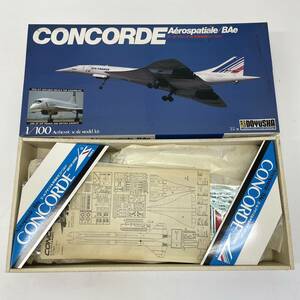 【ZN】未組立 DOYUSHA エールフランス＆英国航空コンコルド 1/100 飛行機 プラモデル 模型 説明図 レトロ 古い 当時物