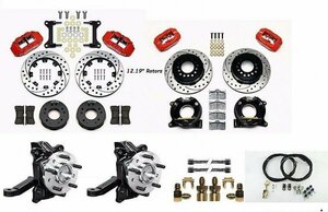 1963-86 シボレー C10 ピックアップ 他 Wilwood ビッグブレーキキット 前後セット 12 ローター 4ポット キャリパー ディスク スピンドル