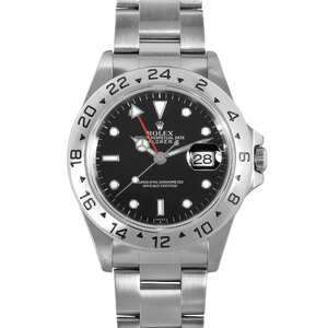 ロレックス ROLEX 16570 エクスプローラーII A番 腕時計 自動巻 ブラック メンズ