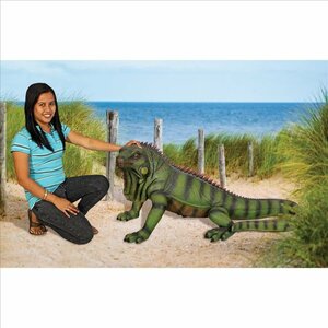 イグアナのイギー 巨大なトカゲ彫像 彫刻フギュア 庭園 芝生 玄関 エントランス 爬虫類カフェ パティオ 贈り物 輸入品