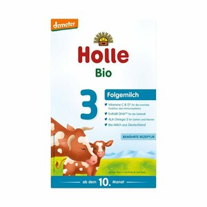 送料無料 ホレ Holle 牛 オーガニック 粉ミルク Step 3 (10ヶ月～36ヶ月) 600g 