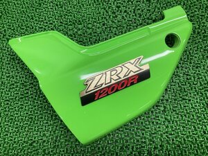ZRX1200R サイドカバー 左 緑 36001-1597 カワサキ 純正 中古 バイク 部品 ZR1200A コケキズ無し 品薄 希少品 安心ノーマル 車検 Genuine