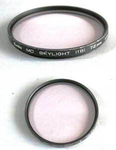 Kenko　(458)　 中古・レンズフィルター　72mm 　Skylight　（レンズ保護・紫外線吸収）　ケンコー