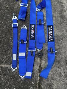 TANAKA レーシングハーネス　5点式シートベルト　ブルー　USDM アメリカ輸入品　JDM スタンス 