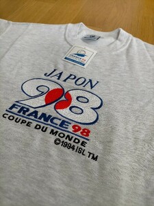 希少 新品 デッドストック 98年 フランスW杯 [JAPON]スウェット 日本限定？ オフィシャルライセンス品 S ★ビンテージ
