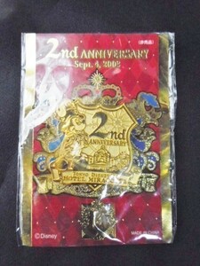 送料込 非売品 ディズニーシー ホテル ミラコスタ 2nd Anniversary ピンバッジ/ピンズ ピンバッチ 2周年記念 ノベルティ ミッキーMIRACOSTA