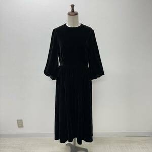 22aw 新品 noir kei ninomiya COMME des GARCONS ノワール ケイニノミヤ コム デ ギャルソン ベロア ギャザー ワンピース S 定価73.700円