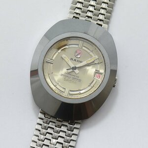 1円 可動品 腕時計 ラドー RADO ダイヤスター クロノメーター 機械式 自動巻 メンズ シルバー 同梱不可