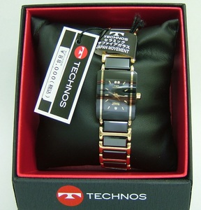 TECHNOS テクノス　レディス腕時計　T9796GB ゴールド・セラミック仕上げ