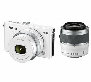 Nikon ミラーレス一眼 Nikon1 J4 ダブルズームキット ホワイト J4WZWH(中古品)