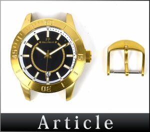 174988◇動作確認済 Folli Follie フォリフォリ オリテウス 腕時計 本体のみ クォーツ デイト WF8G036SD SS ブラック ホワイト/ D