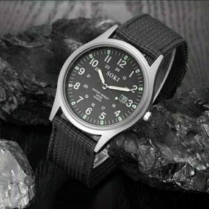 新品　腕時計　ARMY カジュアル　カレンダー　黒 　59