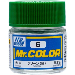 GSIクレオス 模型用塗料 Mr.ホビー Mr.カラー C6 グリーン 緑 光沢 10ml