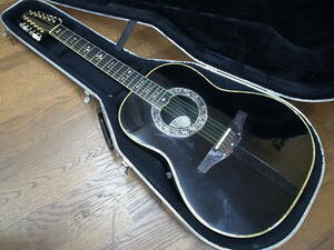 1990年製Ovation NO.1759 Custom Legend Made in USAオヴェーション１２弦カスタム・レジェンドｗ純正ハードケース黒ブラックBlack