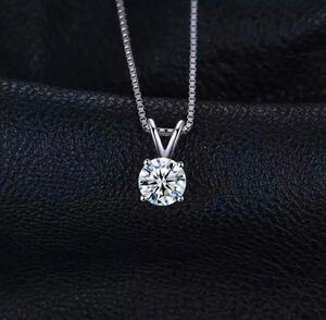 新品　シルバー925 AAA+CZ ダイヤモンドネックレス　1.3ct 相当　シンプル　ダイヤ　刻印　有　プレゼント　シルバー　送料無料