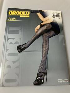 【送料無料】 OROBLU trend peggy M eu 40-42 marine 20デニール パンスト パンティストッキング 青 ブルー オロブル 柄 panty stocking