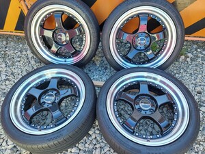 アクアに使用 ステルスレーシング 7J 17インチ オフセット42 100 4H KAPSEN 205/45R17 2021年 コンパクト ヤリス ノート ヴィッツ フィット