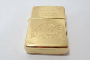 83586【 1932 ZIPPO 1990 】ビンテージ ジッポー No.0626 The only zippo in the world ゴールドカラー 1990年 着火確認済み