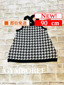 Top-152【新品】Gymboree/ワンピース/90cm/US3/ブラック/千鳥柄/子供服/女の子/タグ付き/ジンボリー/インポート/送料無料