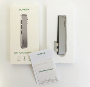 【1円スタート】UGREEN USB Cハブ HDMI出力 100W 急速充電 6-IN-1 Type-C 1円 TER01_1252